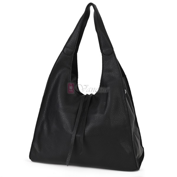 Голяма дамска чанта от еко кожа в черен цвят. Код: 1388