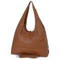 Голяма дамска чанта от еко кожа в кафяв цвят. Код: 1388