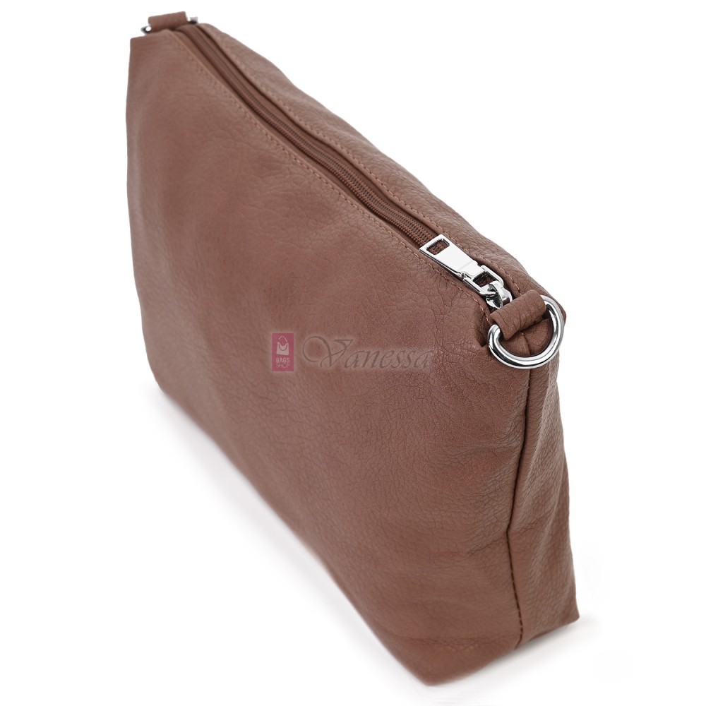 Голяма дамска чанта от еко кожа в розов цвят. Код: 1388