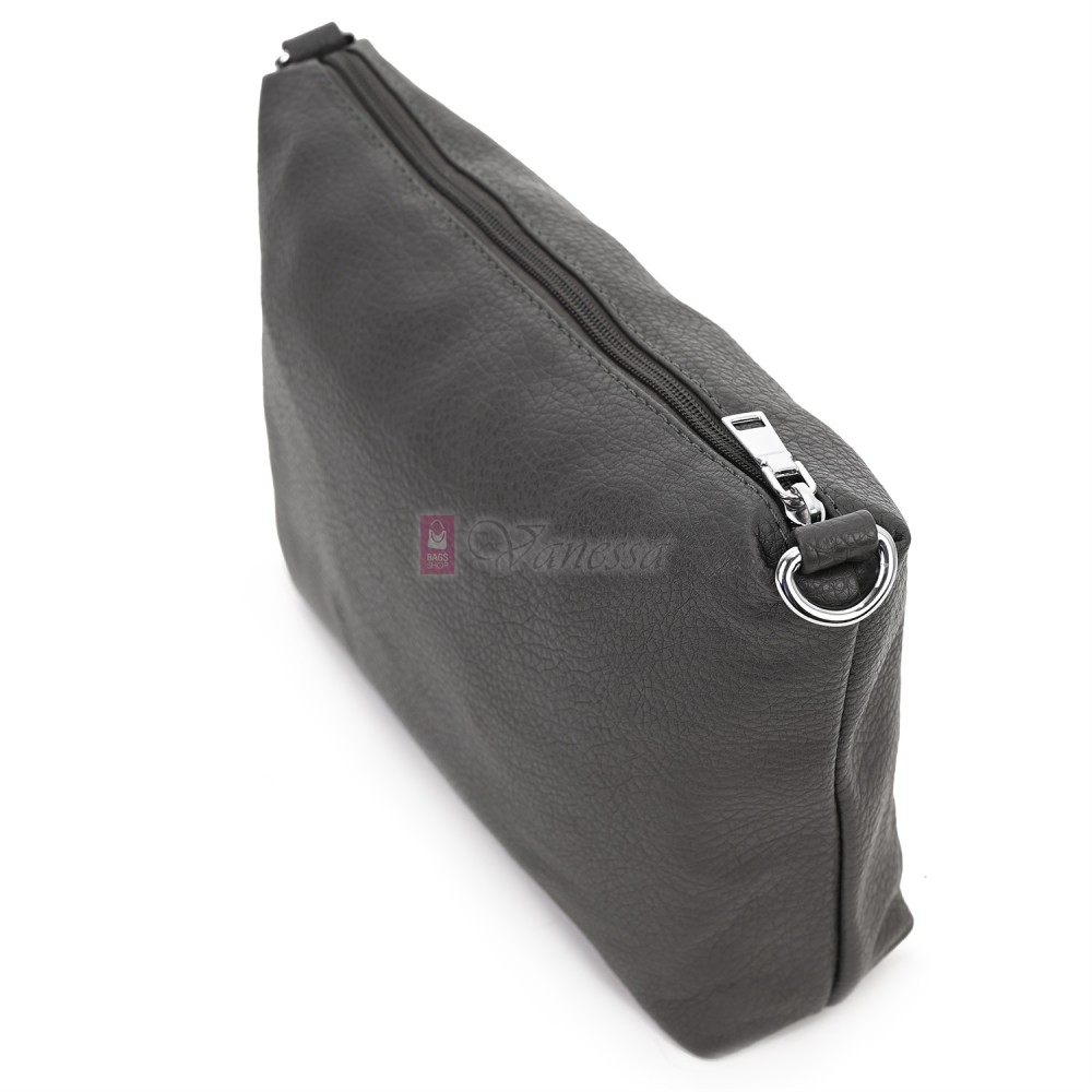 Голяма дамска чанта от еко кожа в сив цвят. Код: 1388