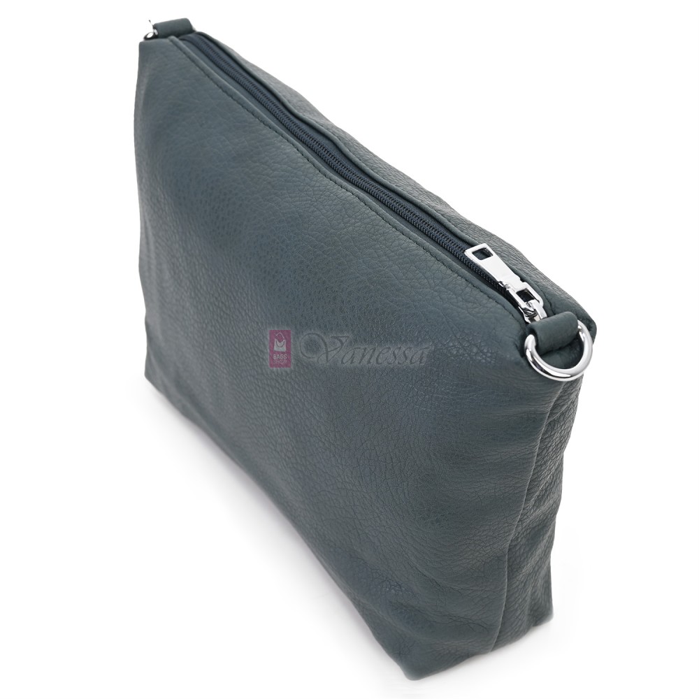 Голяма дамска чанта от еко кожа в цвят тюркоаз. Код: 1388