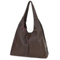 Голяма дамска чанта от еко кожа в тъмнокафяв цвят. Код: 1388