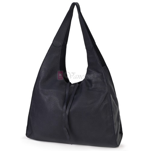 Голяма дамска чанта от еко кожа в тъмносин цвят. Код: 1388