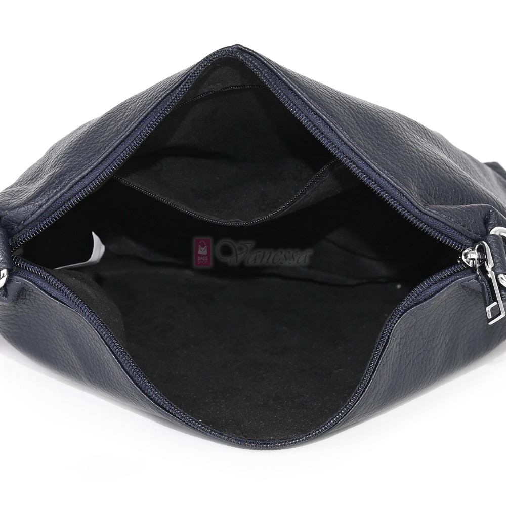 Голяма дамска чанта от еко кожа в тъмносин цвят. Код: 1388