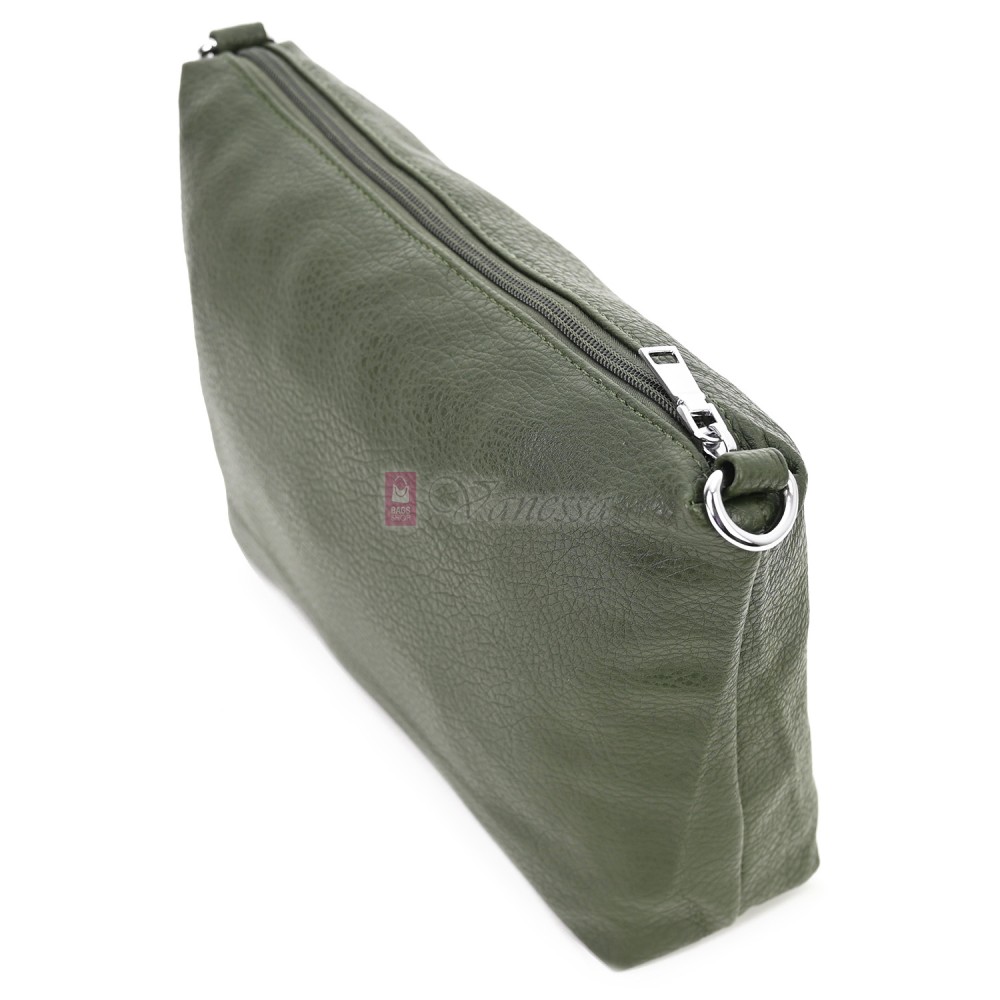 Голяма дамска чанта от еко кожа в светлозелен цвят. Код: 1388