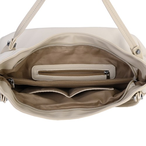 Дамска чанта от еко кожа в светло бежов цвят. Код: 1401