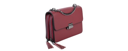  Дамска чанта от еко кожа в червен цвят. Код: 1407-1