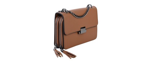  Дамска чанта от еко кожа в кафяв цвят. Код: 1407-1
