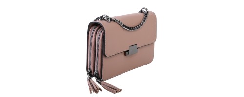  Дамска чанта от еко кожа в розов цвят. Код: 1407-1