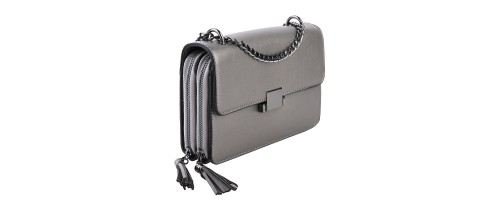  Дамска чанта от еко кожа в сребрист цвят. Код: 1407-1