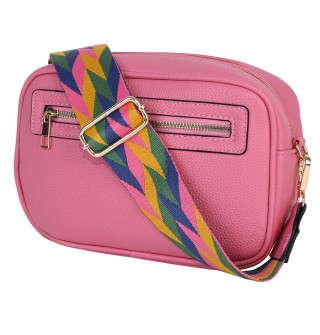  Дамска чанта от еко кожа в розов цвят. Код: 1434