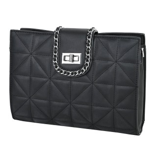  Дамска чанта от еко кожа в черен цвят. Код: 1437
