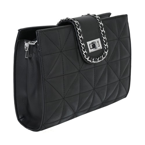 Дамска чанта от еко кожа в черен цвят. Код: 1437