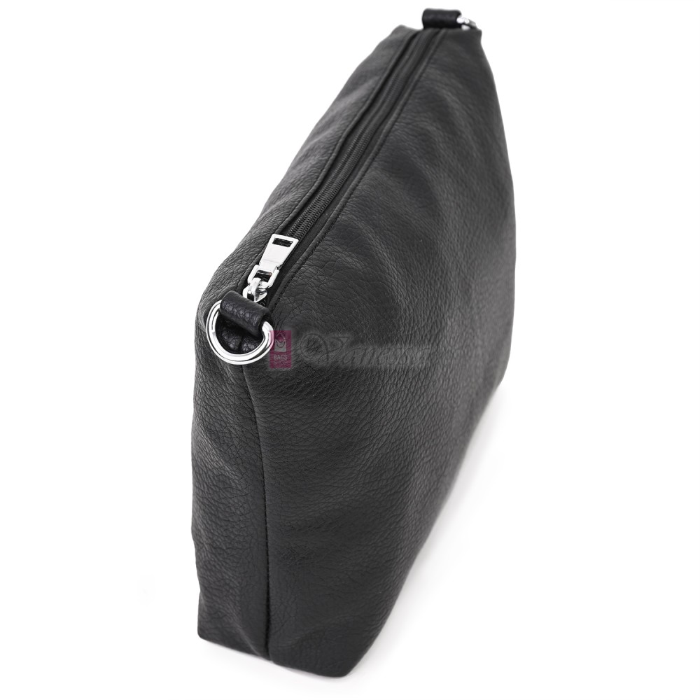 Голяма дамска чанта от еко кожа в черен цвят. Код: 146-2