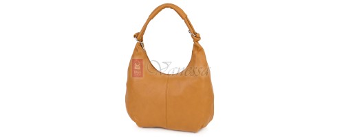 Голяма дамска чанта от еко кожа в жълт цвят. Код: 146-2