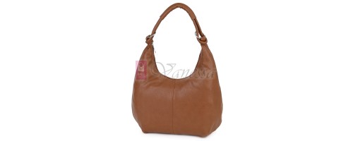 Голяма дамска чанта от еко кожа в кафяв цвят. Код: 146-2