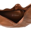 Голяма дамска чанта от еко кожа в кафяв цвят. Код: 146-2