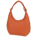 Голяма дамска чанта от еко кожа в оранжев цвят. Код: 146-2