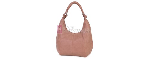 Голяма дамска чанта от еко кожа в розов цвят. Код: 146-2