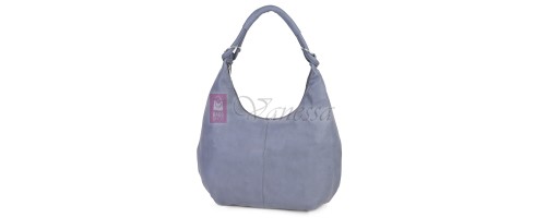 Голяма дамска чанта от еко кожа в син цвят. Код: 146-2