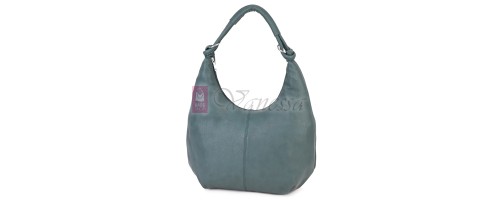 Голяма дамска чанта от еко кожа в цвят тюркоаз. Код: 146-2