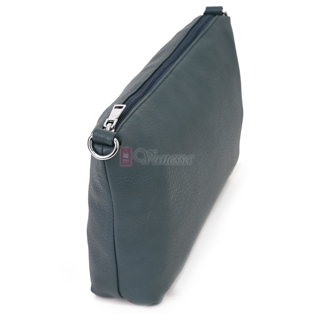 Голяма дамска чанта от еко кожа в цвят тюркоаз. Код: 146-2