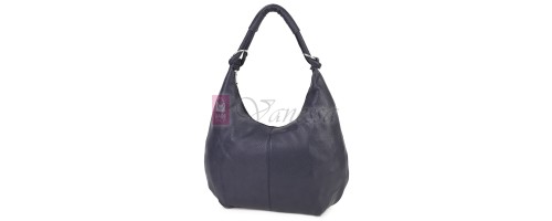 Голяма дамска чанта от еко кожа в тъмносин цвят. Код: 146-2