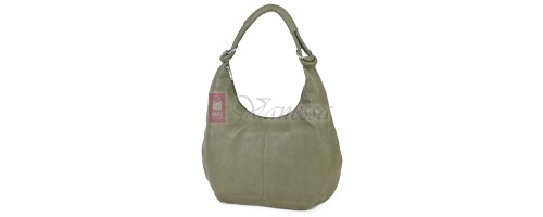 Голяма дамска чанта от еко кожа в светлозелен цвят. Код: 146-2