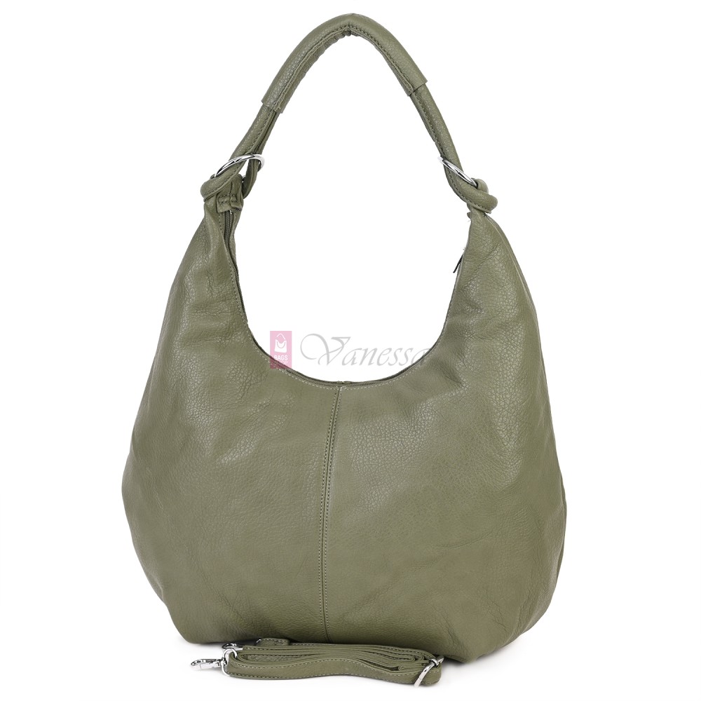 Голяма дамска чанта от еко кожа в светлозелен цвят. Код: 146-2