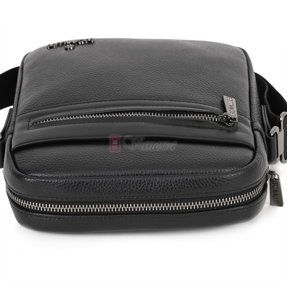 Мъжка чанта от естествена кожа в черен цвят. Код: 1480