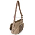 Дамска чанта от висококачествена еко кожа в тъмнобежов цвят Код: 15120