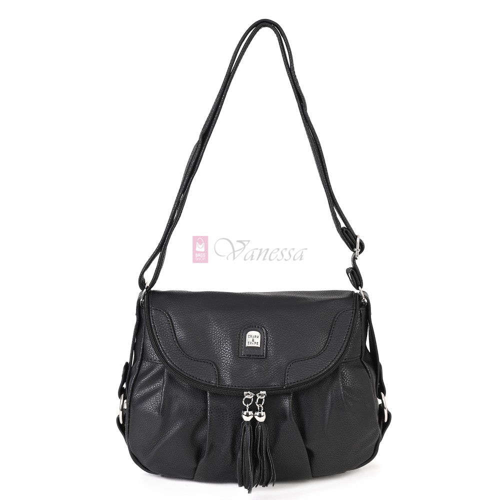 Дамска чанта от висококачествена еко кожа в черен цвят Код: 15120