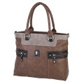 Дамска чанта от висококачествена еко кожа в кафяв цвят Код: 15160