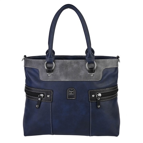 Дамска чанта от висококачествена еко кожа в син цвят Код: 15160