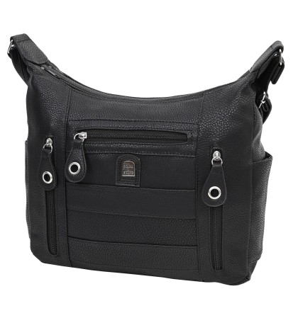 Дамска чанта от висококачествена еко кожа в черен цвят Код: 15166