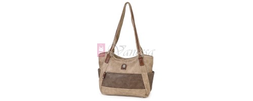 Дамска чанта от висококачествена еко кожа в кафяв цвят. Код: 15181