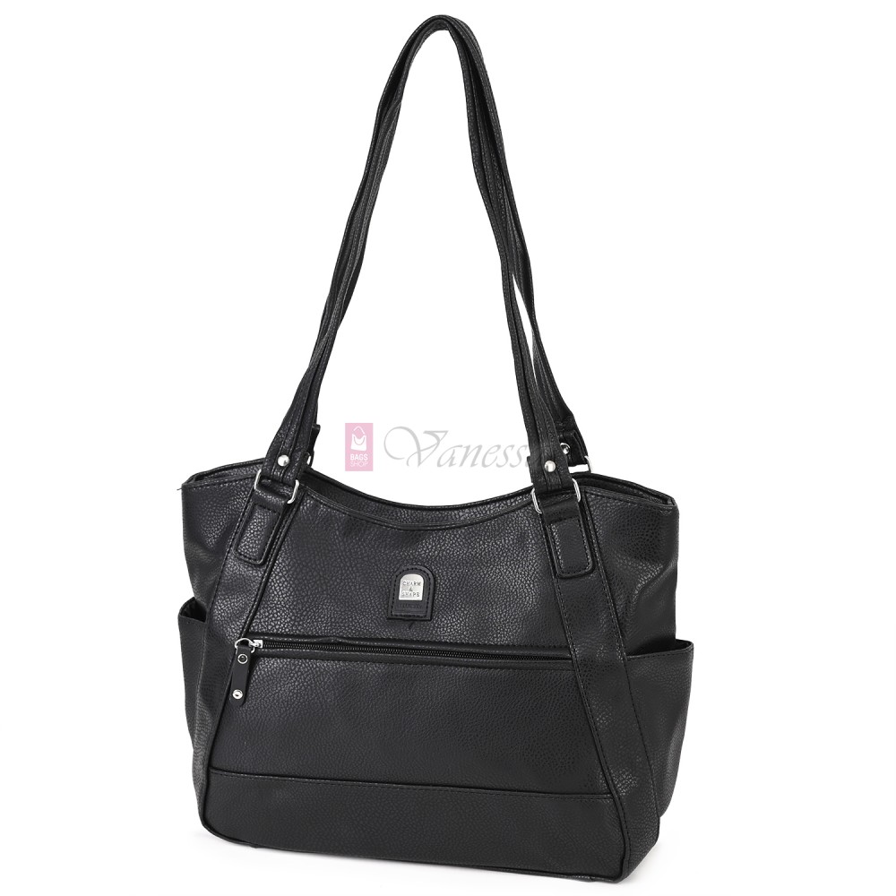 Дамска чанта от висококачествена еко кожа в черен цвят. Код: 15181