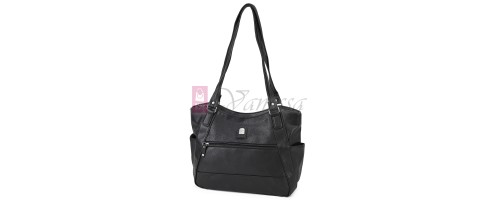 Дамска чанта от висококачествена еко кожа в черен цвят. Код: 15181