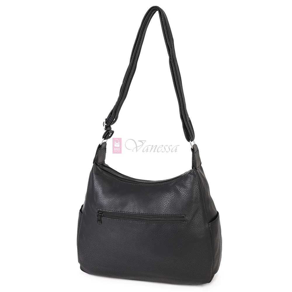 Дамска чанта от висококачествена еко кожа в черен цвят Код: 15183