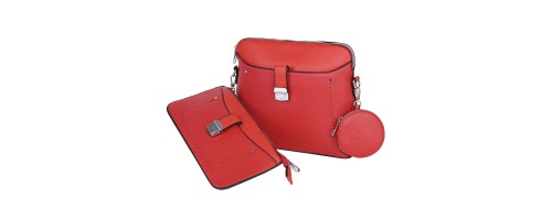  Дамска чанта от еко кожа в червен цвят. Код: 1530