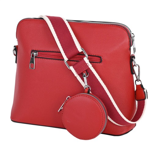 Дамска чанта от еко кожа в червен цвят. Код: 1530