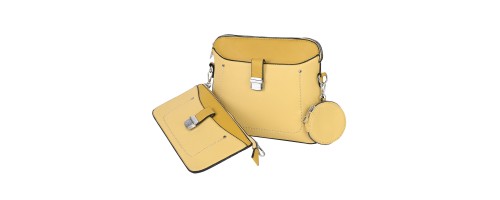  Дамска чанта от еко кожа в жълт цвят. Код: 1530