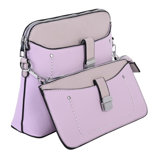 Дамска чанта от еко кожа в лилав цвят. Код: 1530