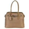 Голяма дамска чанта от текстил, в бежов цвят. Код: 1540-180