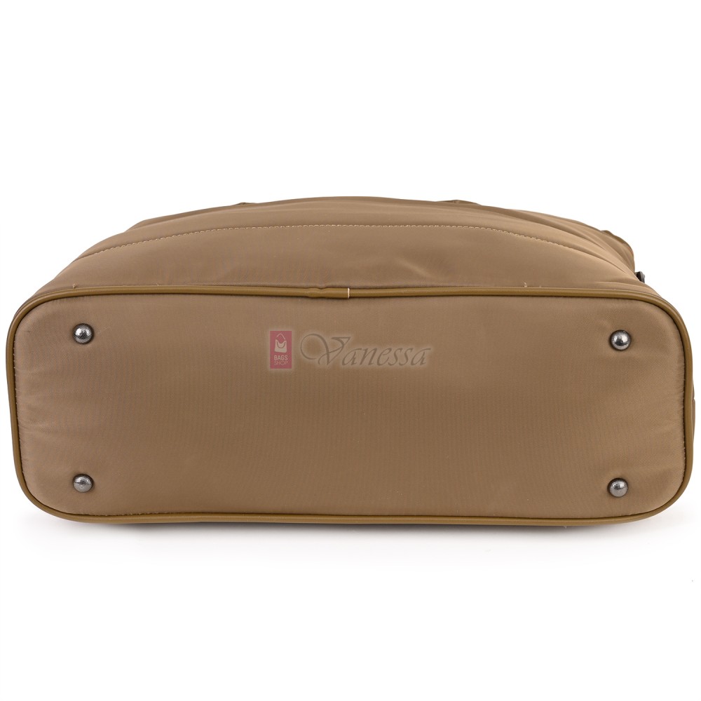 Голяма дамска чанта от текстил, в бежов цвят. Код: 1540-180