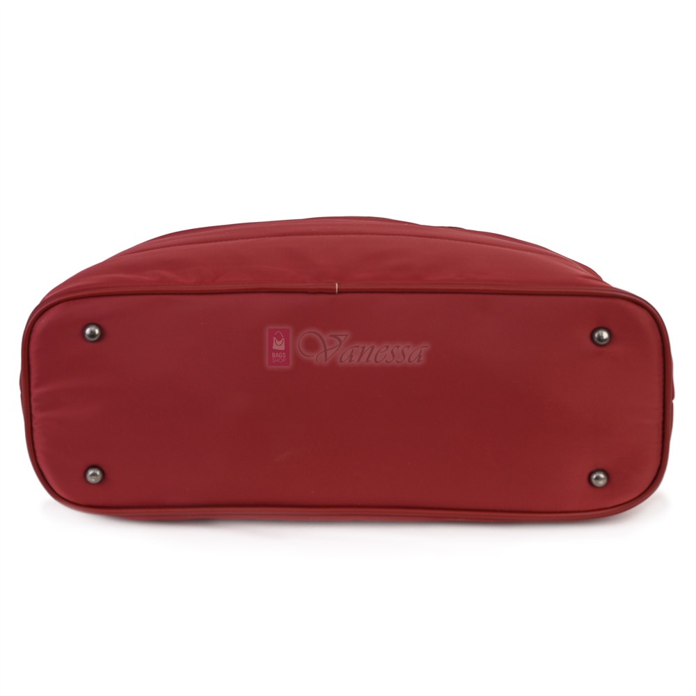 Голяма дамска чанта от текстил, в червен цвят. Код: 1540-180