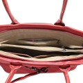 Голяма дамска чанта от текстил, в червен цвят. Код: 1540-180