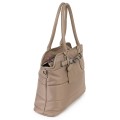 Голяма дамска чанта от текстил, в тъмнобежов цвят. Код: 1540-180