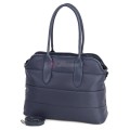 Голяма дамска чанта от текстил, в тъмносин цвят. Код: 1540-180