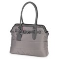 Голяма дамска чанта от текстил, в сив цвят. Код: 1540-180
